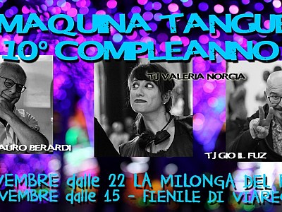 10° Compleanno La Maquina Tanguera 2 Giorni di Tango in Versilia