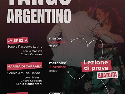 Al via i corsi di Tango Argentino 2024-2025