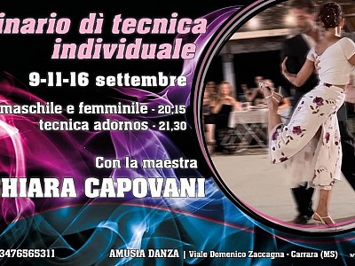Dal 9 settembre 2024 Seminari di Tecnica Maschile e Femminile e Adornos